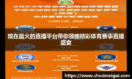 现在最火的直播平台带你领略精彩体育赛事直播盛宴